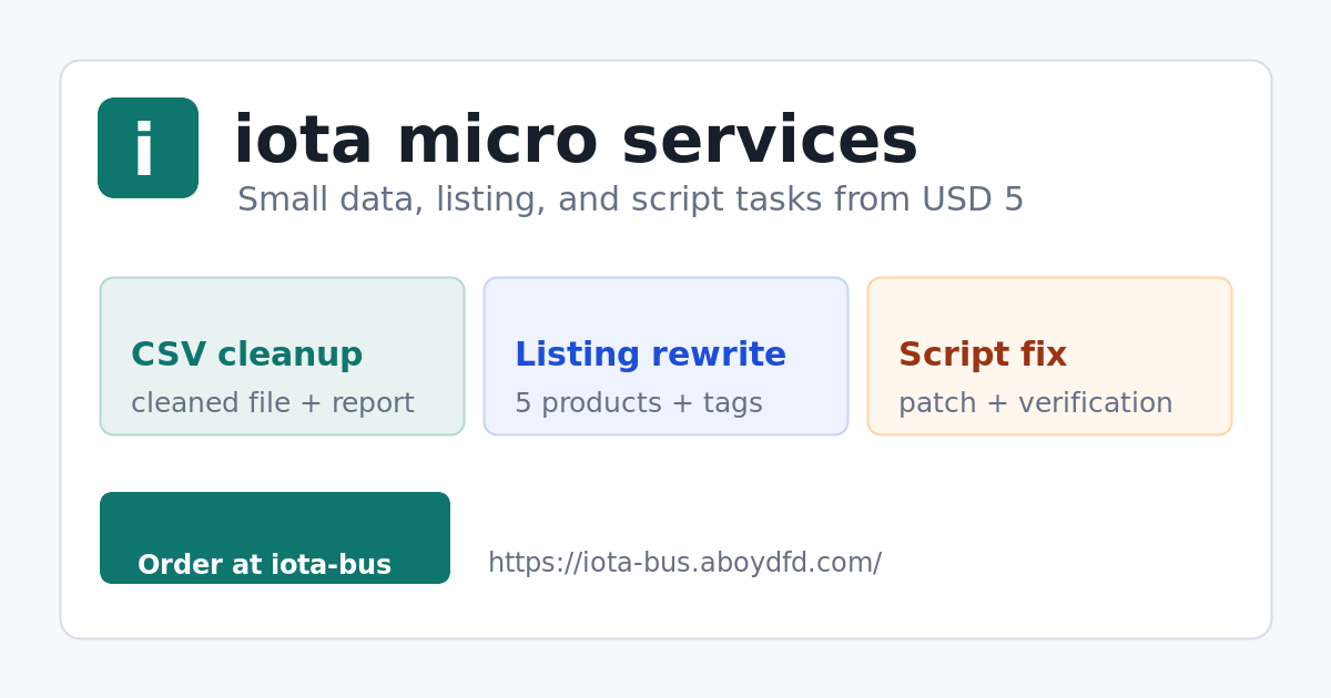 iota micro services card